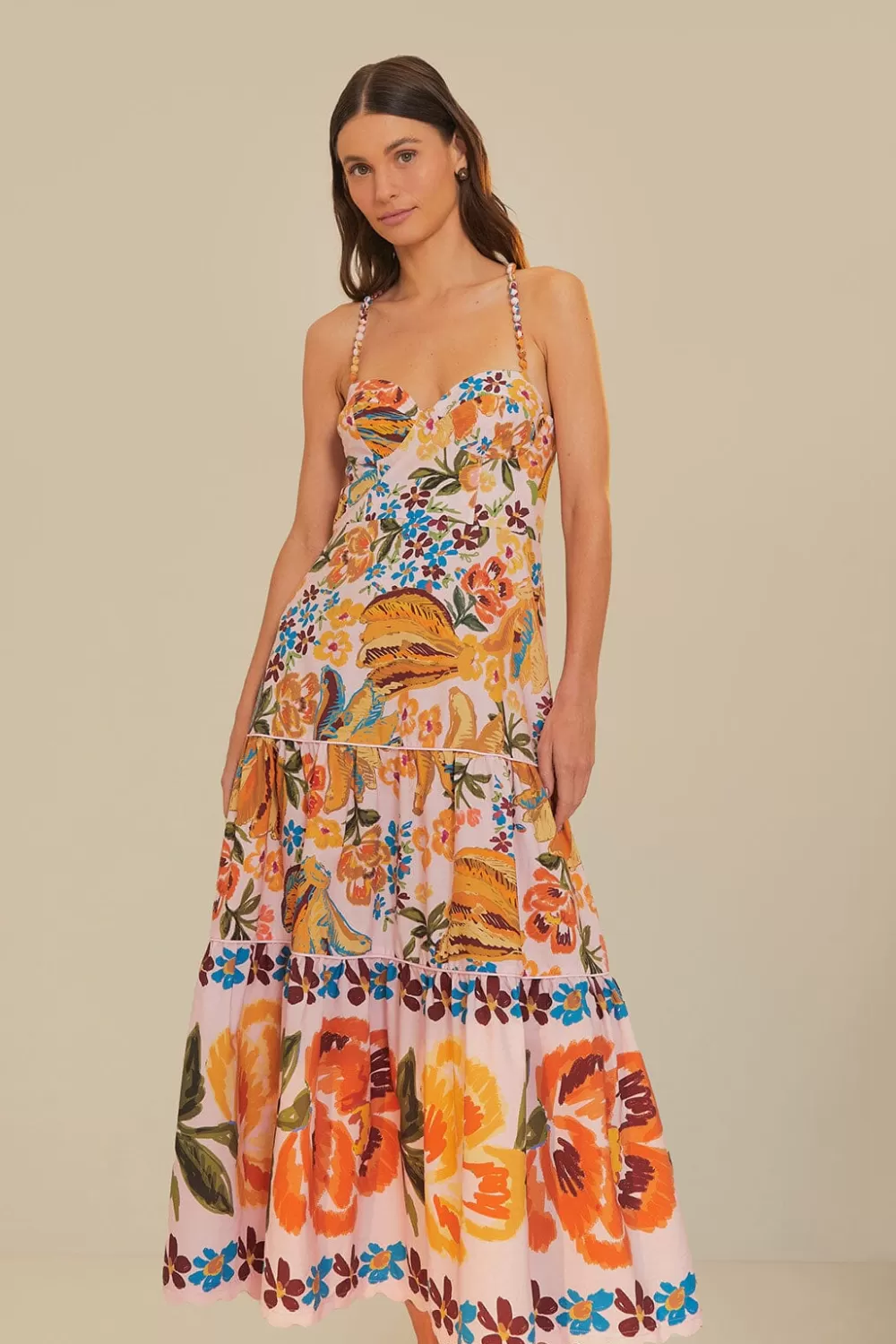 Pink Spring Bananas Midi Dress | FARM Rio Sale