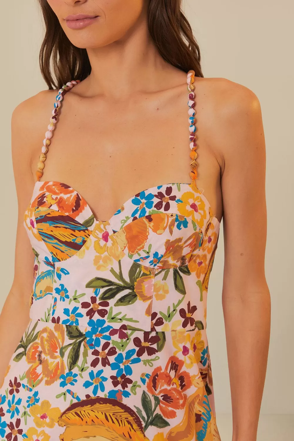 Pink Spring Bananas Midi Dress | FARM Rio Sale
