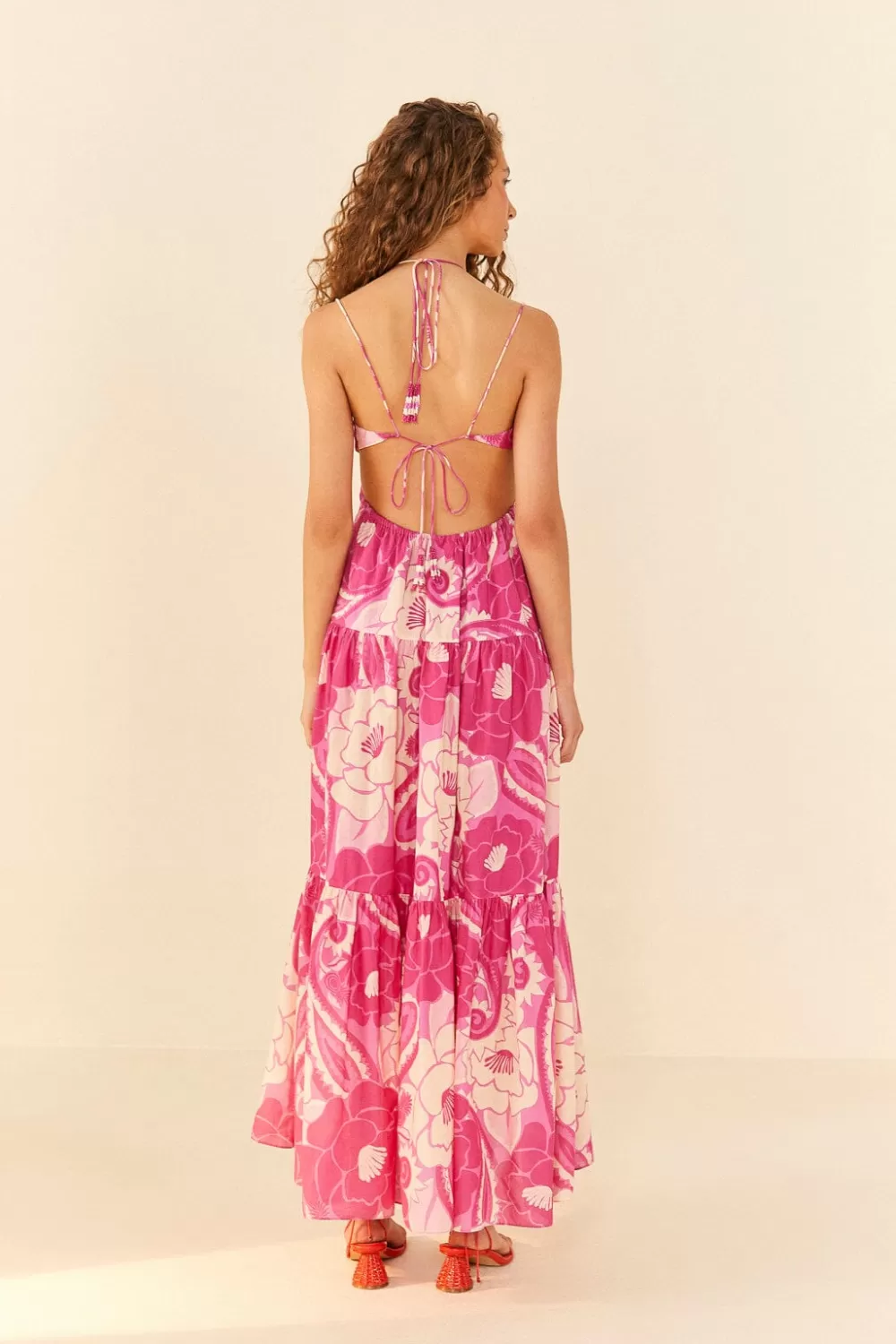 Pink Tropical Groove Maxi Dress | FARM Rio Clearance