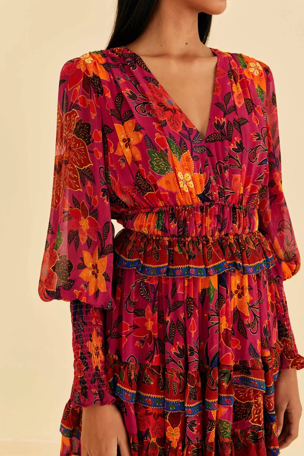Pink Tropical Tapestry Mini Dress | FARM Rio Outlet