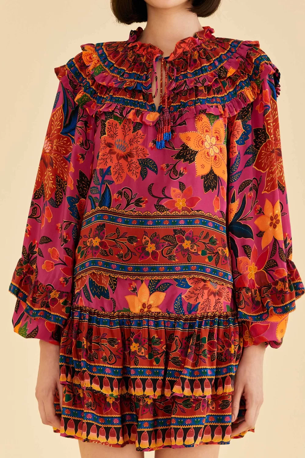 Pink Tropical Tapestry Mini Skirt | FARM Rio Best