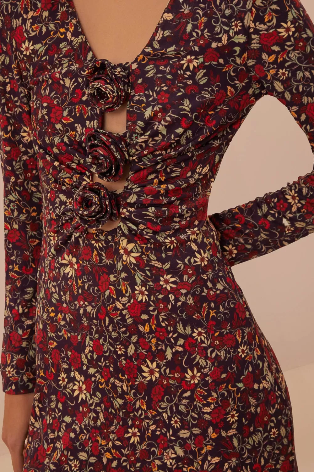 Purple Chelsea Garden Flowers Knot Maxi Dress | FARM Rio Best