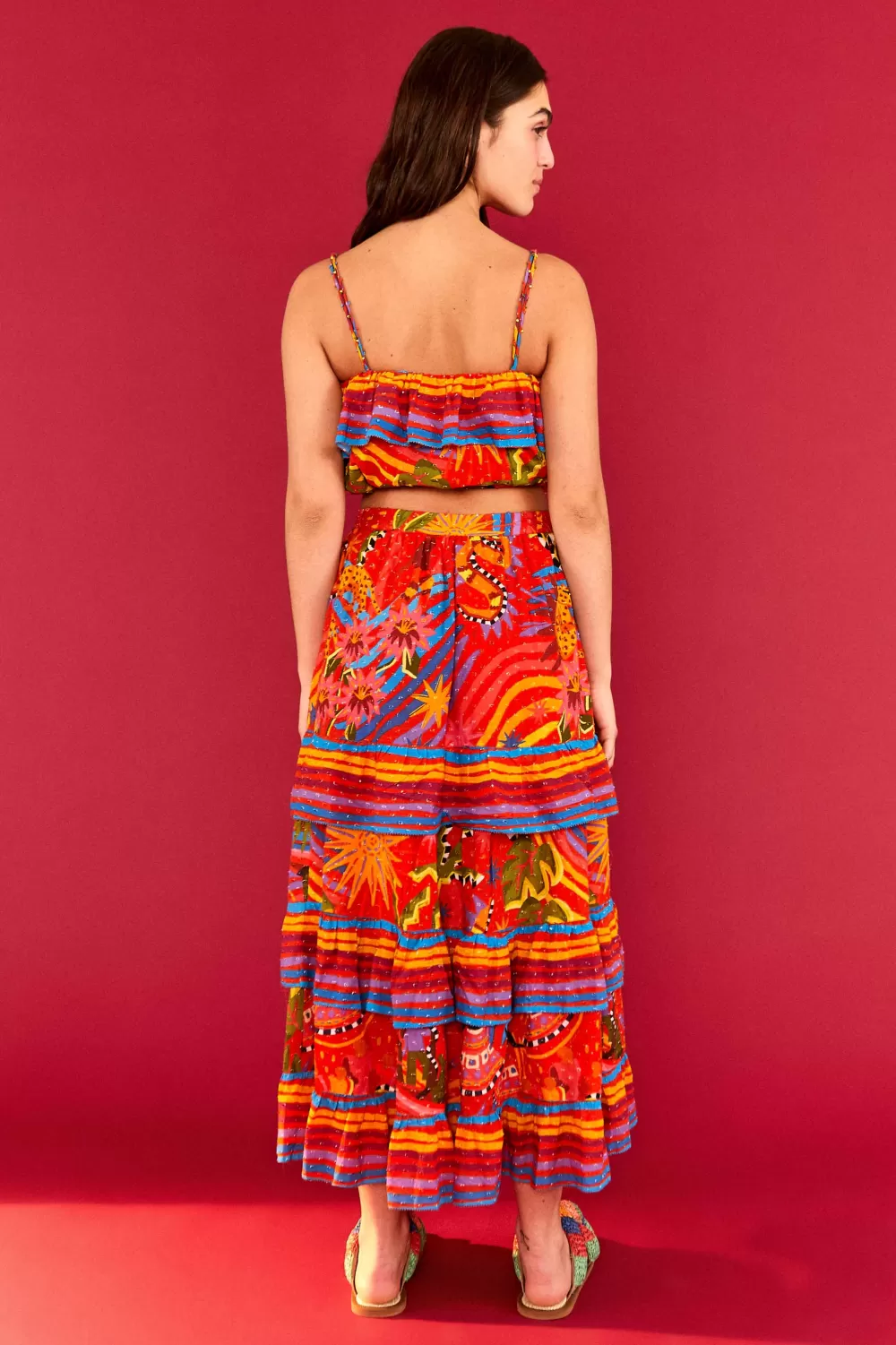 RED CROP TOP | Magic Forest Print | FARM Rio Fashion