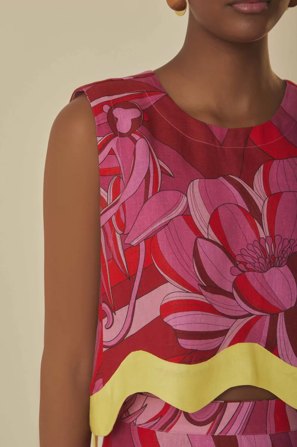 Red Endless Summer Crop Top | FARM Rio New