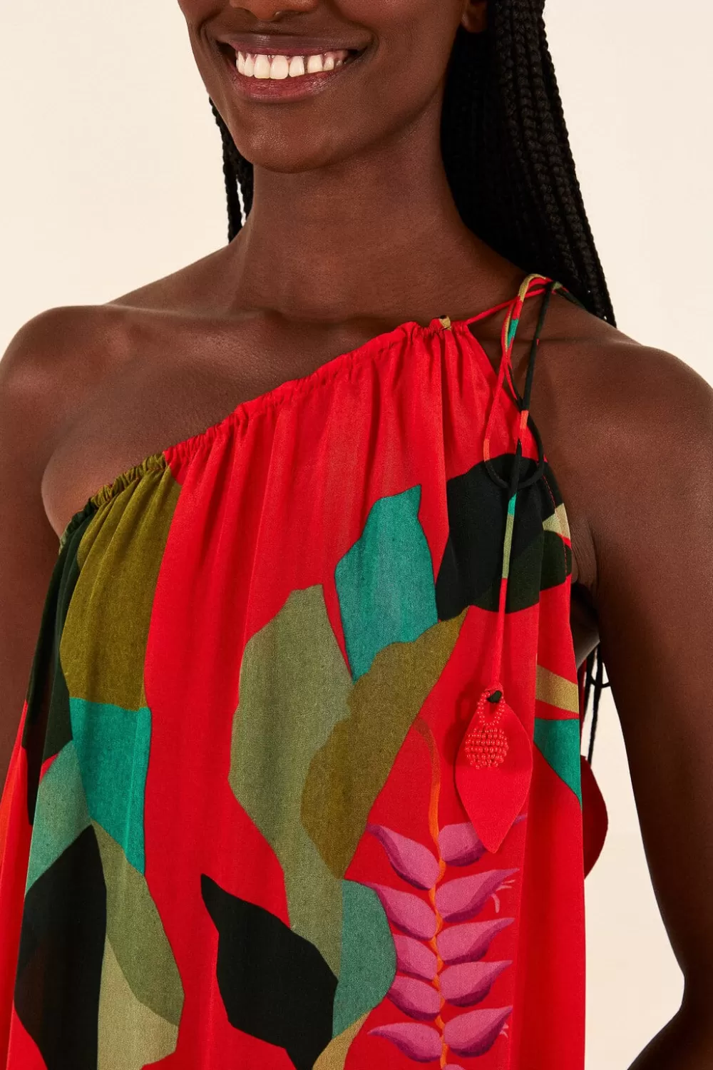 Red Heliconia Maxi Dress | FARM Rio Clearance