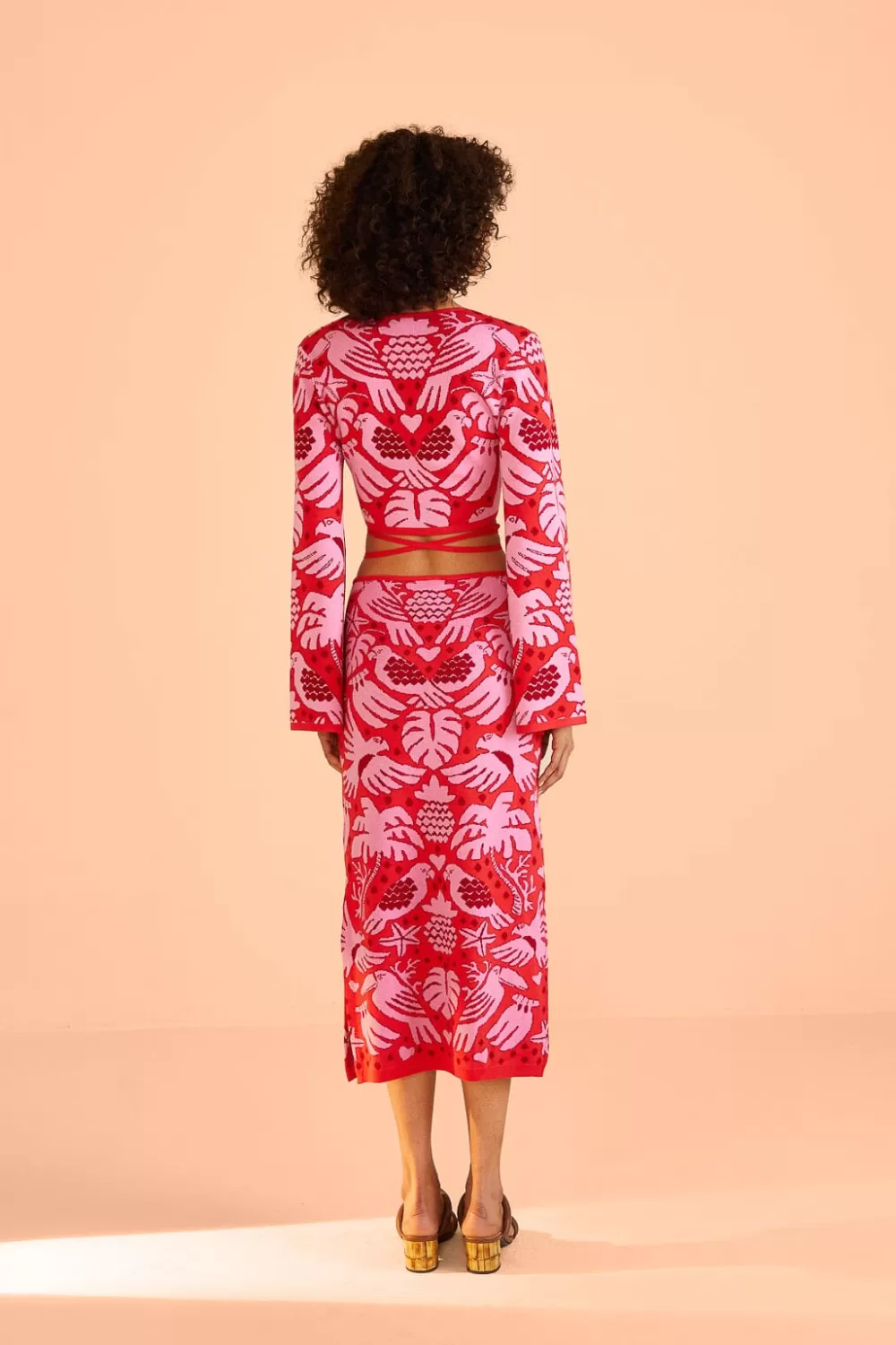 Red Jungle Scarf Knit Skirt | FARM Rio Store