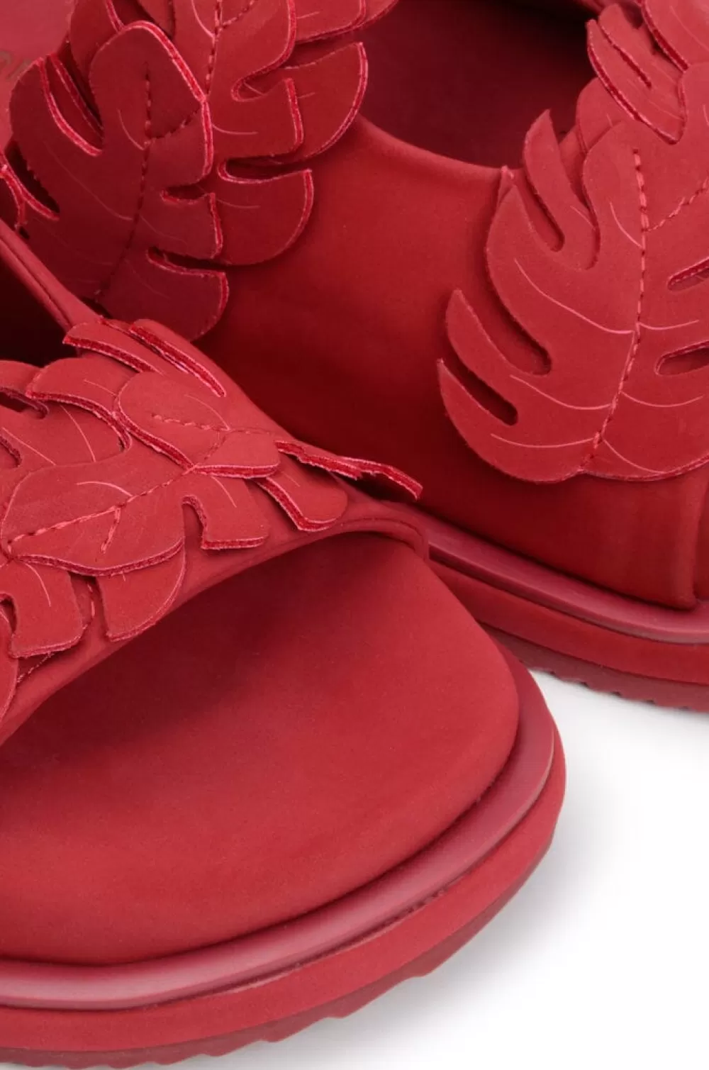 Red Mini Monstera Anatomic Slide Sandal | FARM Rio Best Sale