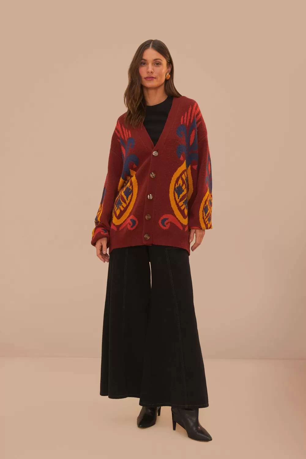 Red Pineapple Knit Cardigan | FARM Rio Store