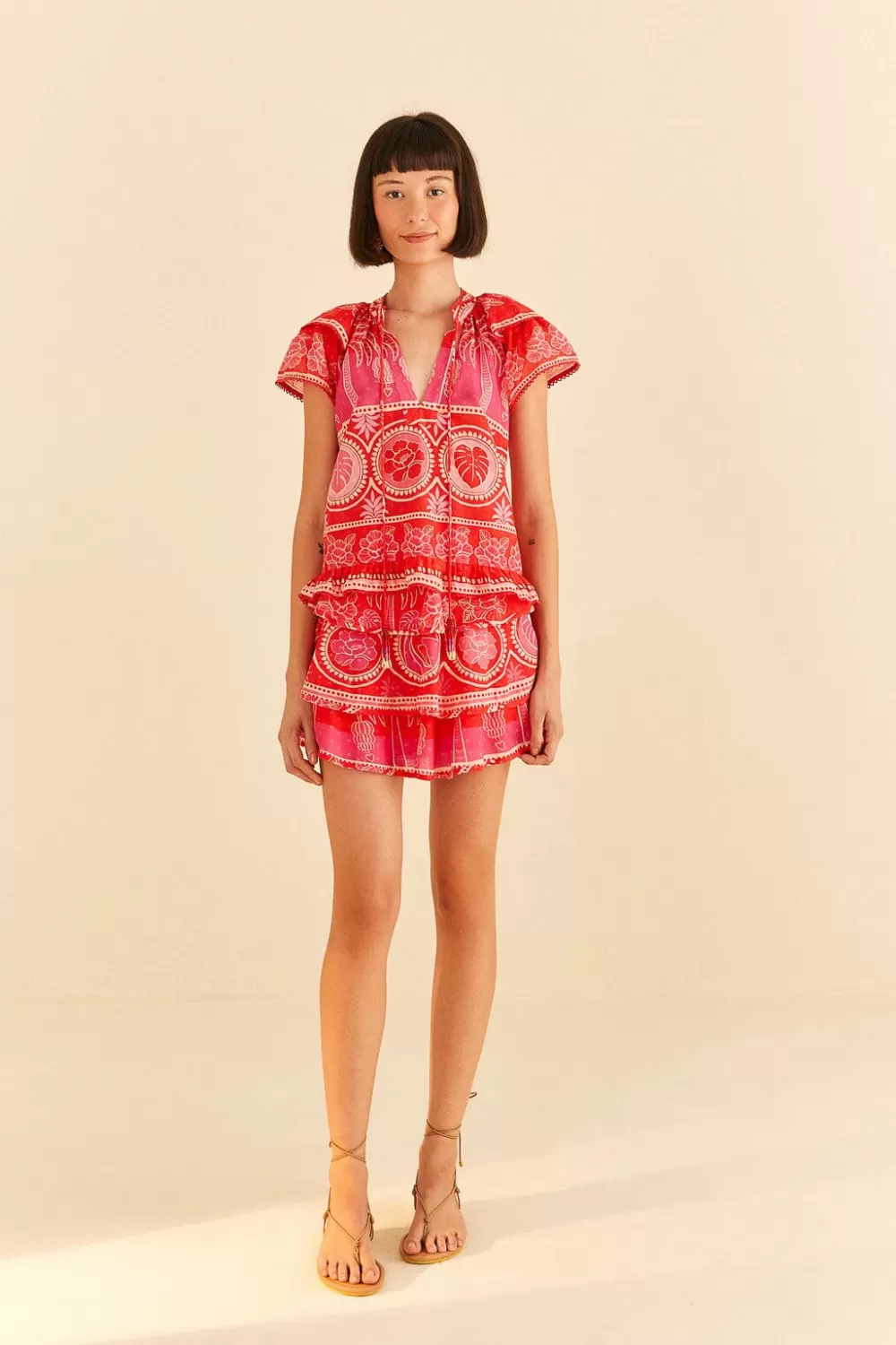 Red Summer Sunrise Blouse | FARM Rio Fashion