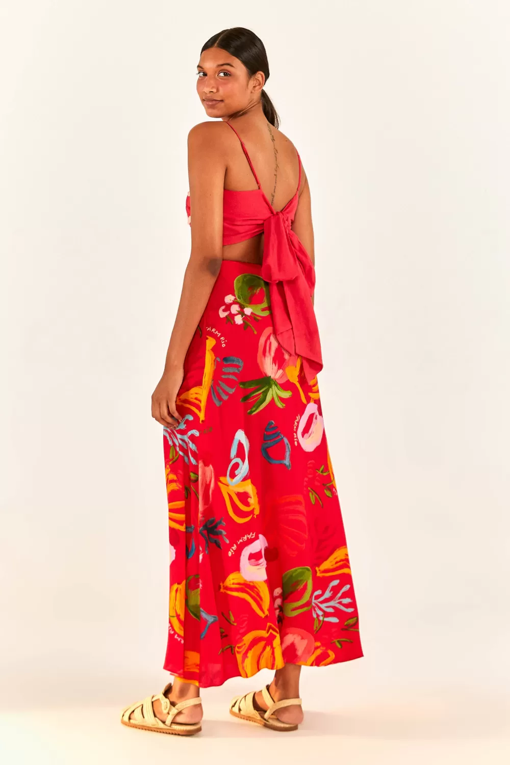 Red Wrap Top | FARM Rio New