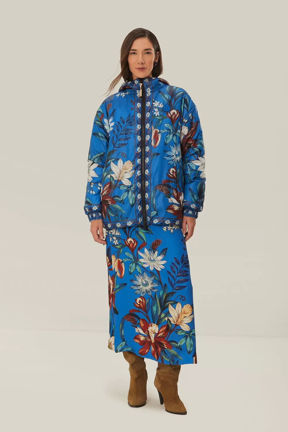 Reversible Cashew Mandala Puffer Jacket | FARM Rio Shop