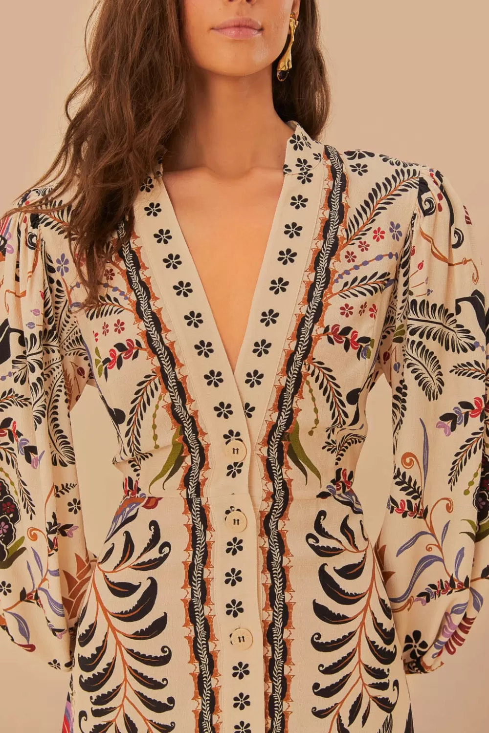 Sand Classic Nature Maxi Dress | FARM Rio Flash Sale