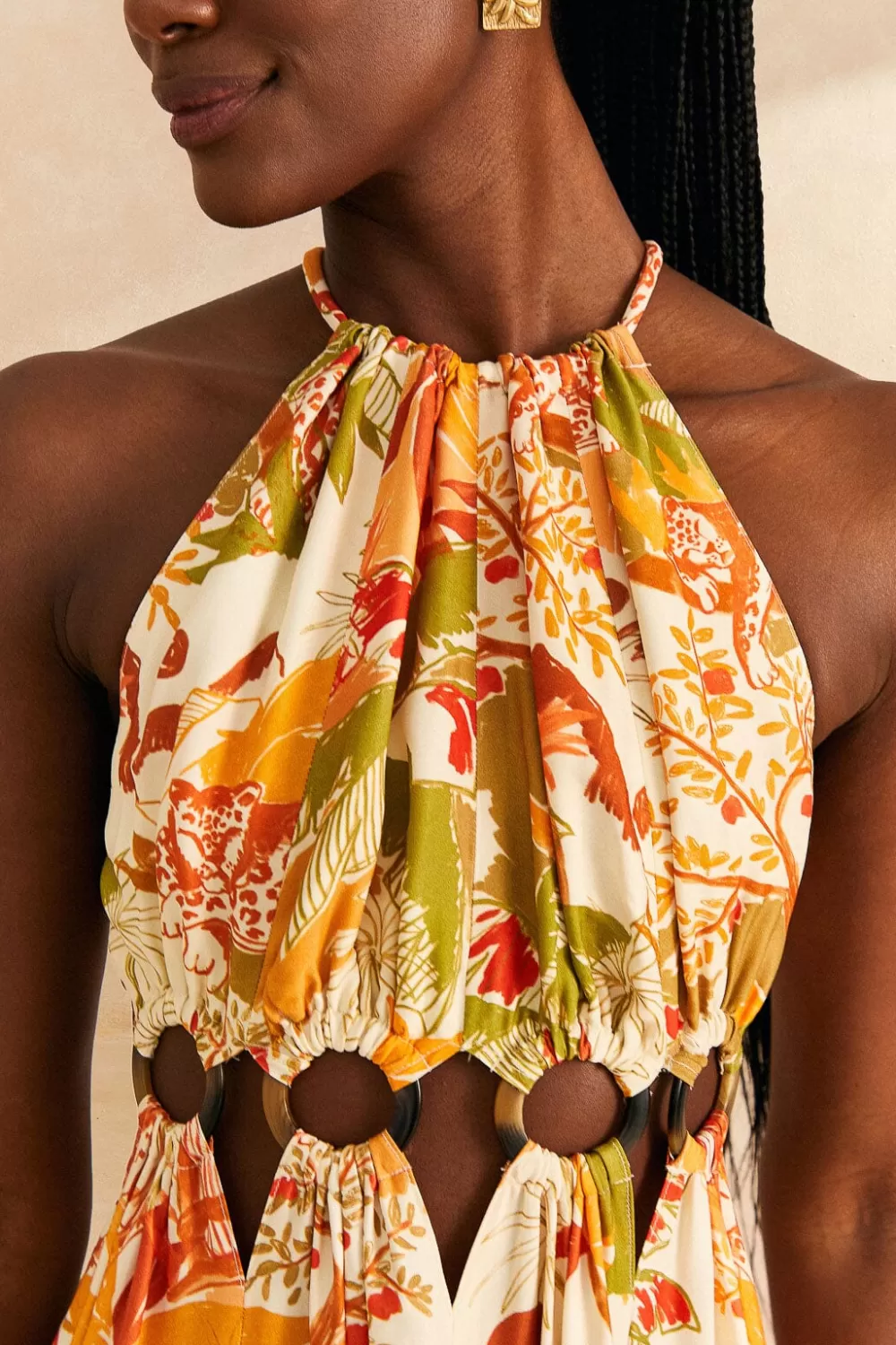 Sand Leopard Forest Maxi Dress | FARM Rio Cheap