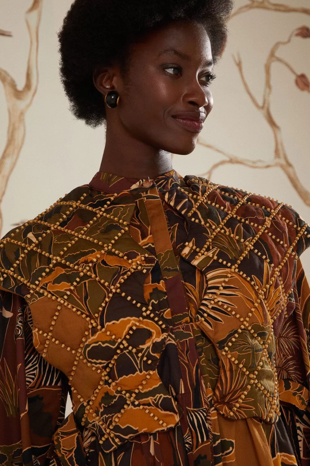 Savana Dream Caramel Matelasse Yoke Mini Dress | FARM Rio Sale
