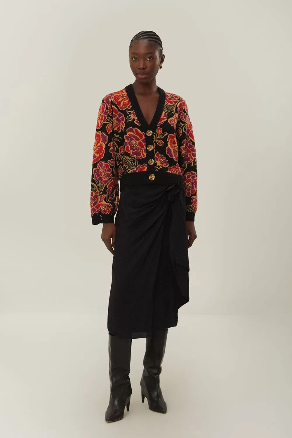 Shiny Chita Knit Cardigan | FARM Rio Clearance