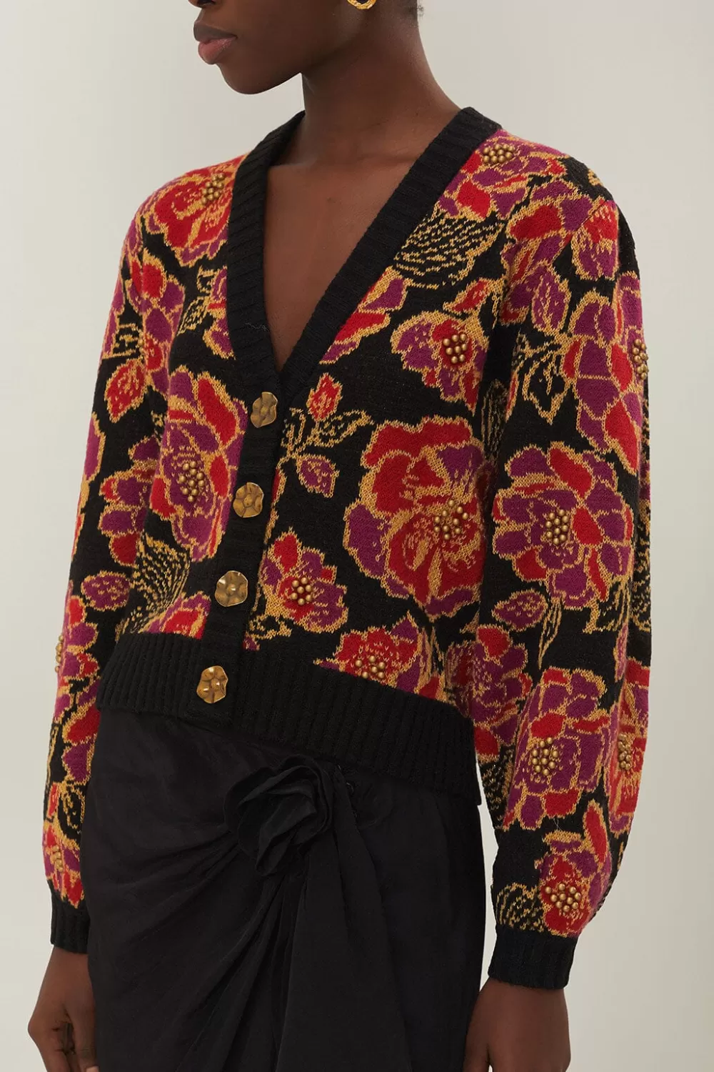 Shiny Chita Knit Cardigan | FARM Rio Clearance