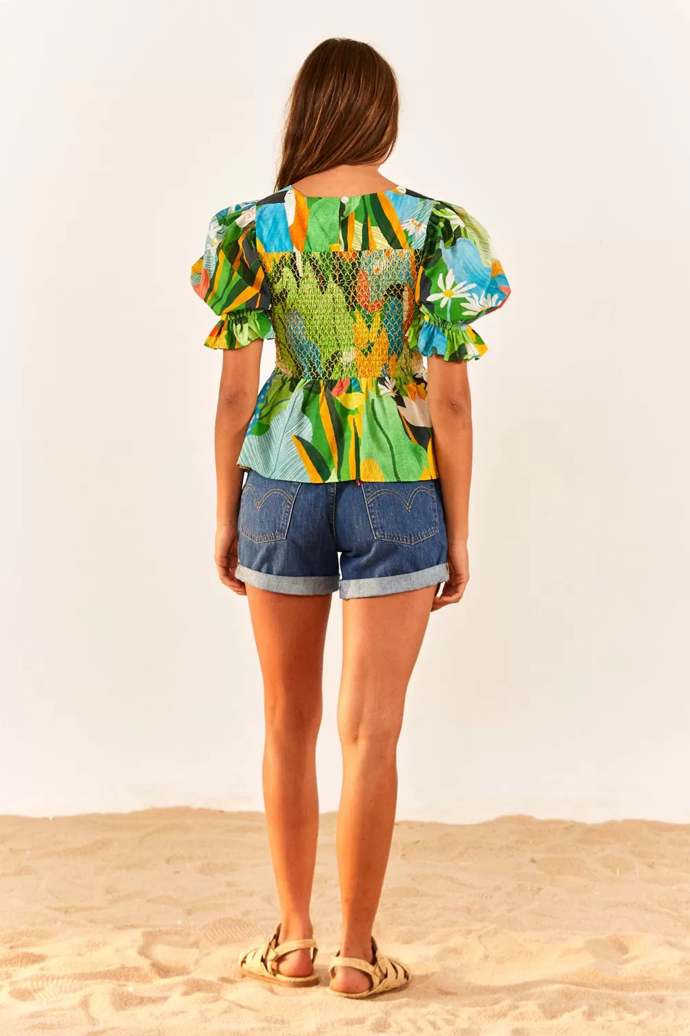 Smocked Blouse | Vintage Toucans Print | FARM Rio Cheap
