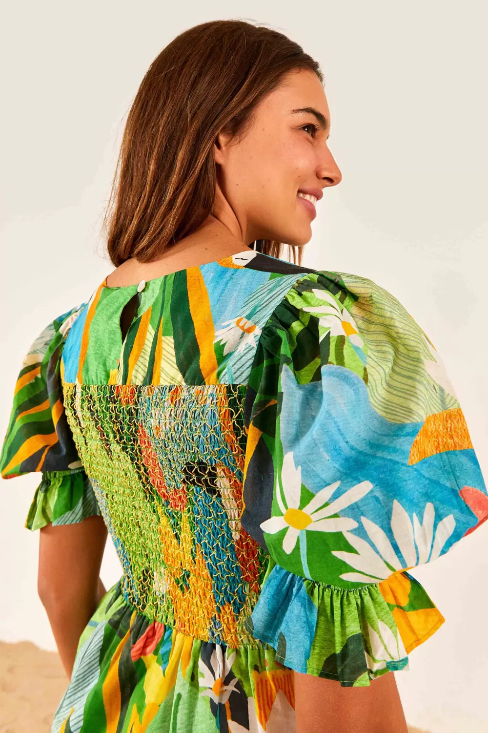 Smocked Blouse | Vintage Toucans Print | FARM Rio Cheap