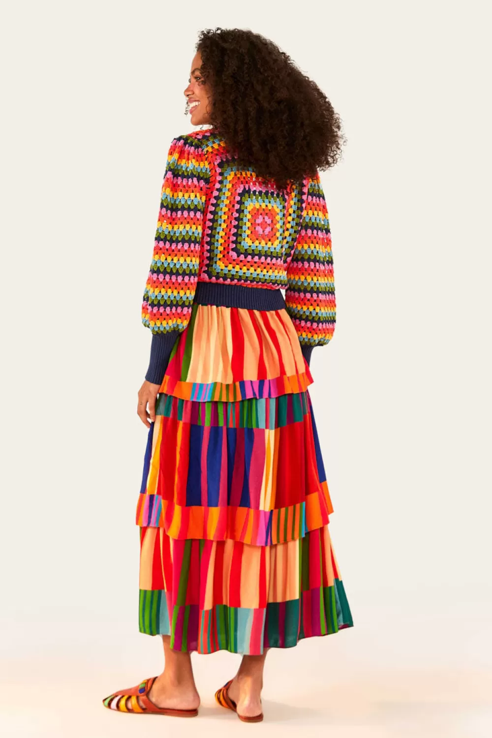 Sunset Stripes Crochet Sweater | FARM Rio Flash Sale