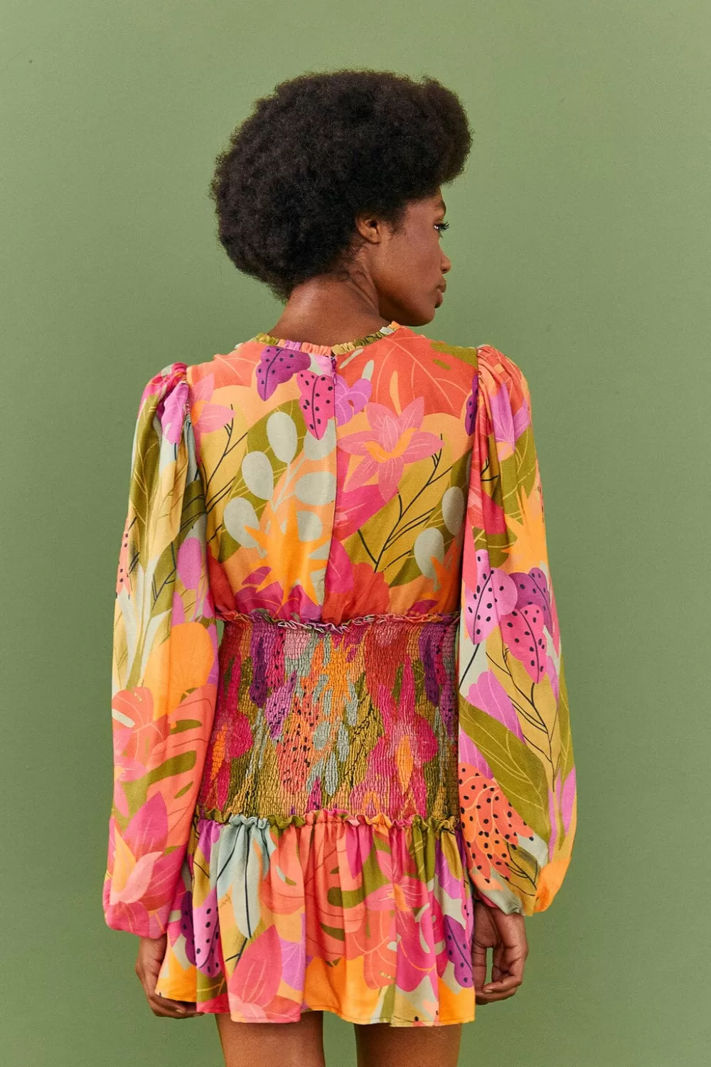 Sweet Forest Long Sleeve Mini Dress | FARM Rio Hot
