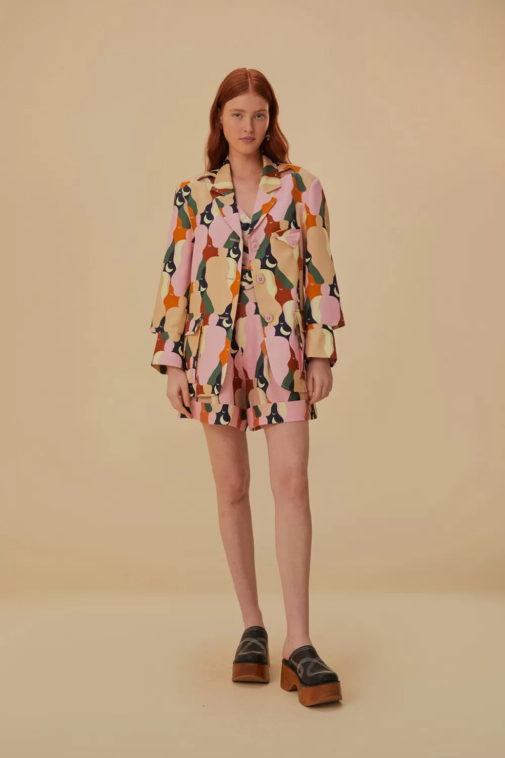 The Kiss Multicolor Cut Out Blazer | FARM Rio Shop