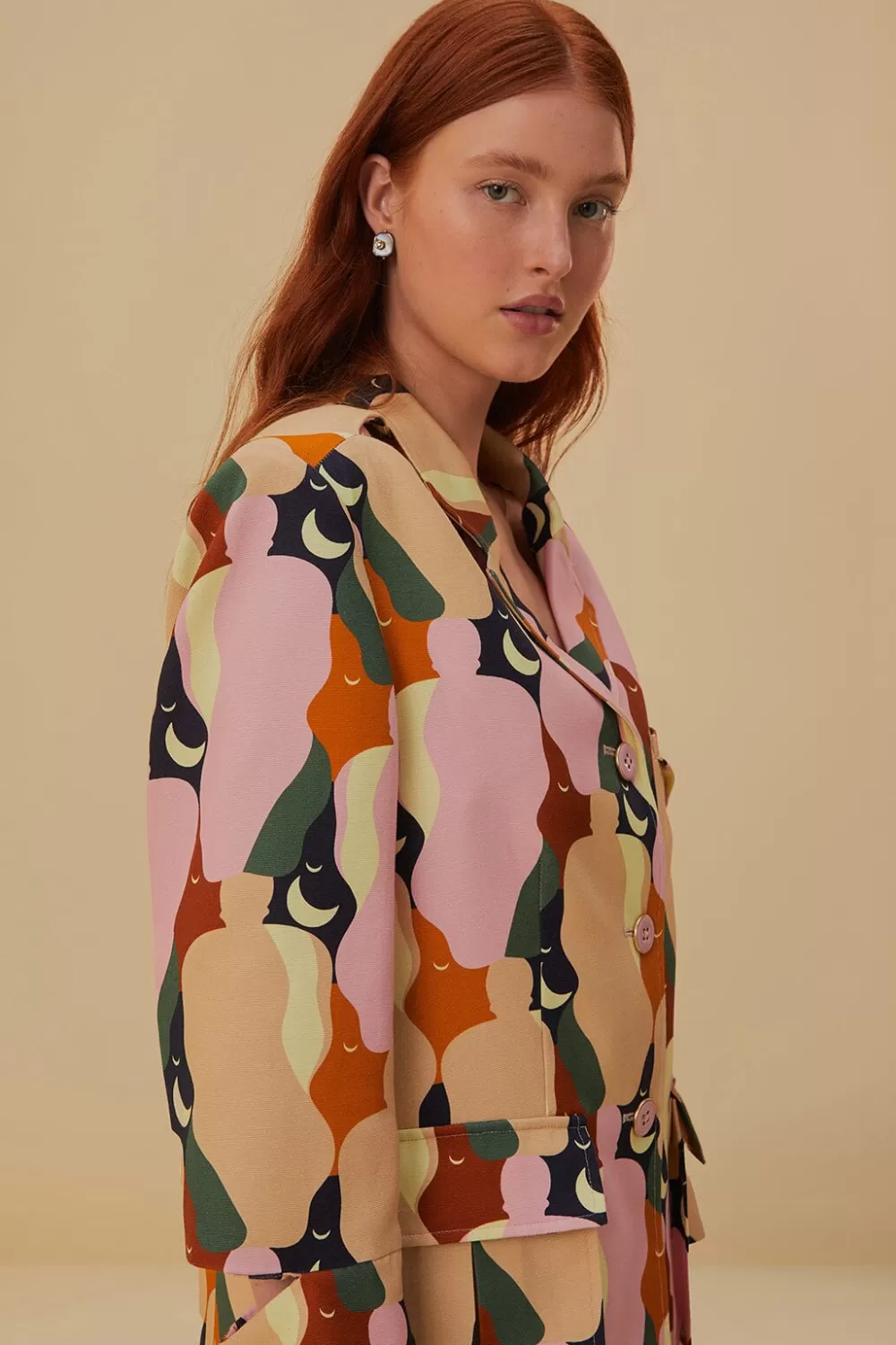 The Kiss Multicolor Cut Out Blazer | FARM Rio Shop