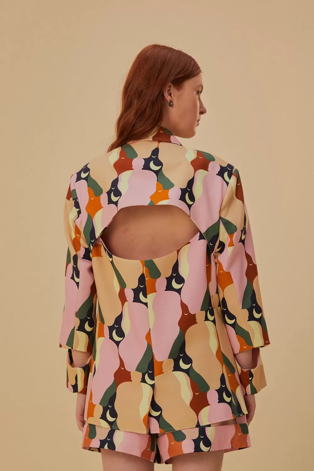 The Kiss Multicolor Cut Out Blazer | FARM Rio Shop