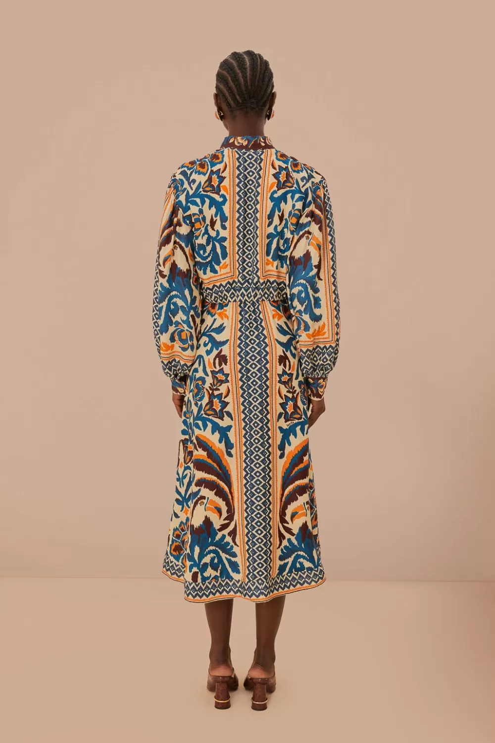 Toucans Scarf Sand Midi Dress | FARM Rio Store