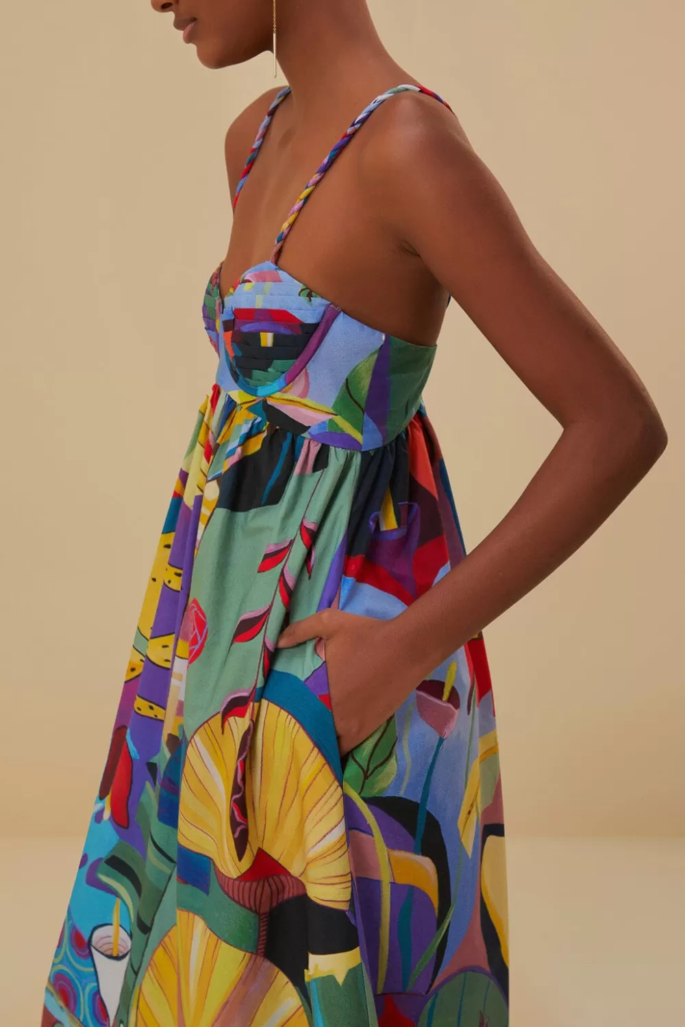 Tropical Scenario Sleeveless Maxi Dress | FARM Rio Fashion
