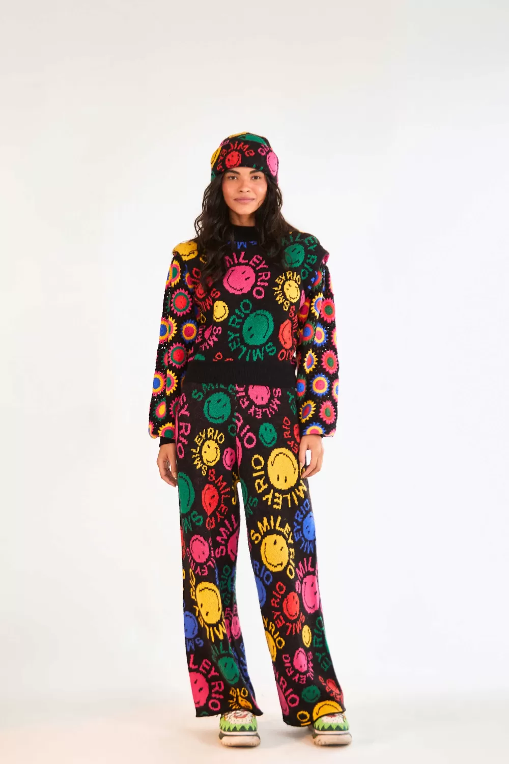 Type Rainbow Smiley® Rio Sweater | FARM Rio Clearance