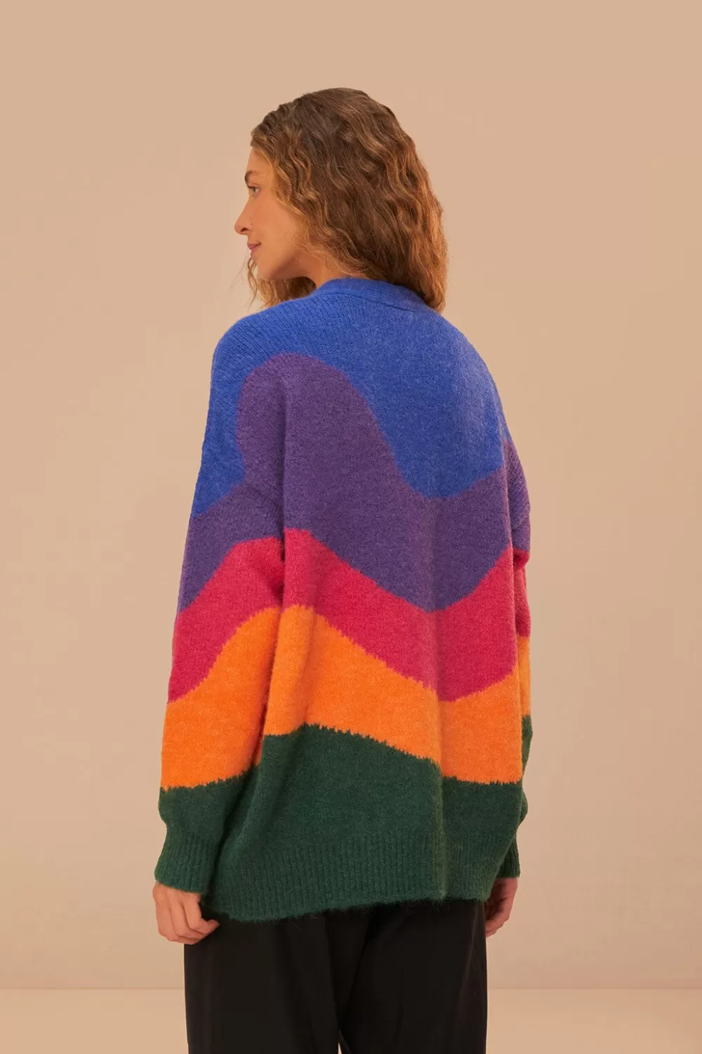 Vintage Waves Multicolor Knit Cardigan | FARM Rio Discount