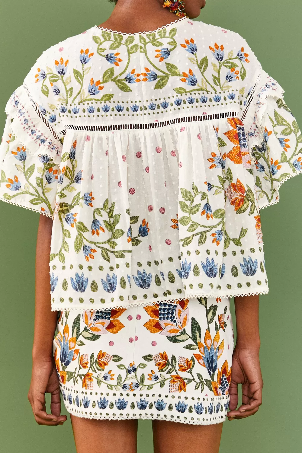 White Summer Garden Blouse | FARM Rio Best