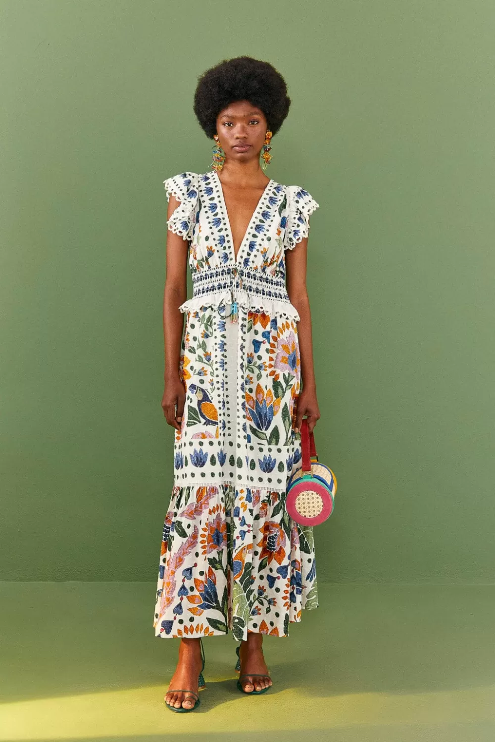 White Summer Garden Maxi Dress | FARM Rio Best