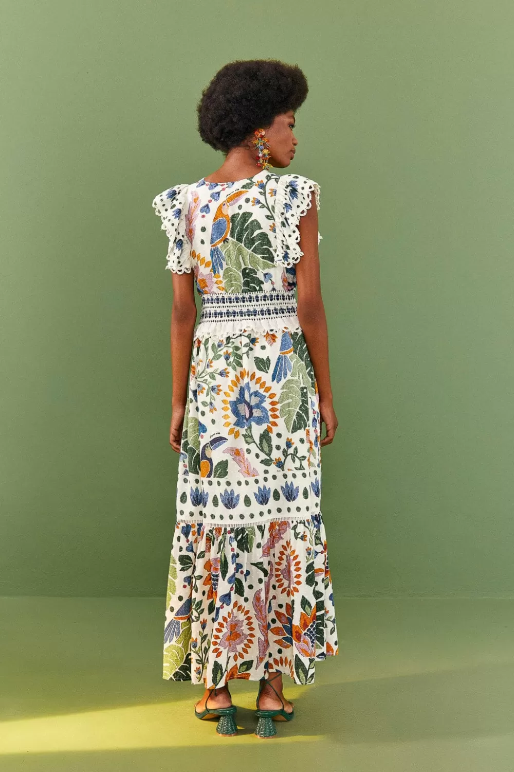 White Summer Garden Maxi Dress | FARM Rio Best