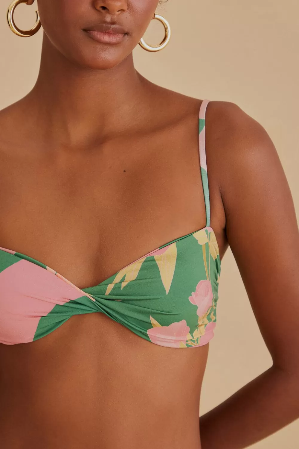 Winter Garden Twist Bikini Top | FARM Rio Flash Sale