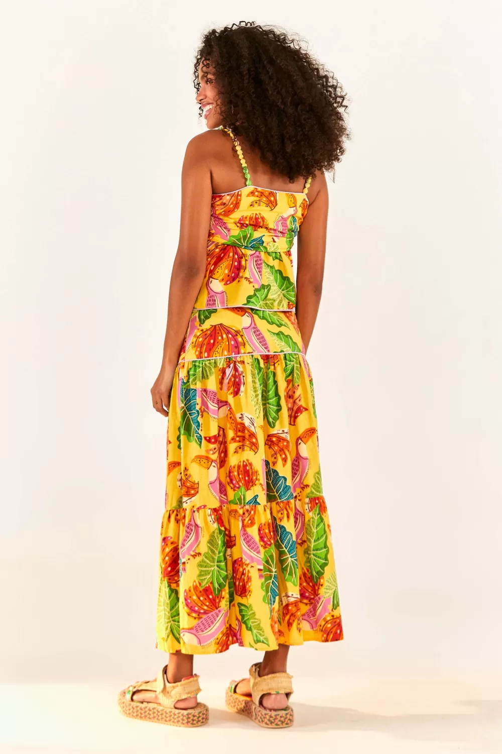 Yellow Blouse | Beaks & Bananas Print | FARM Rio Online