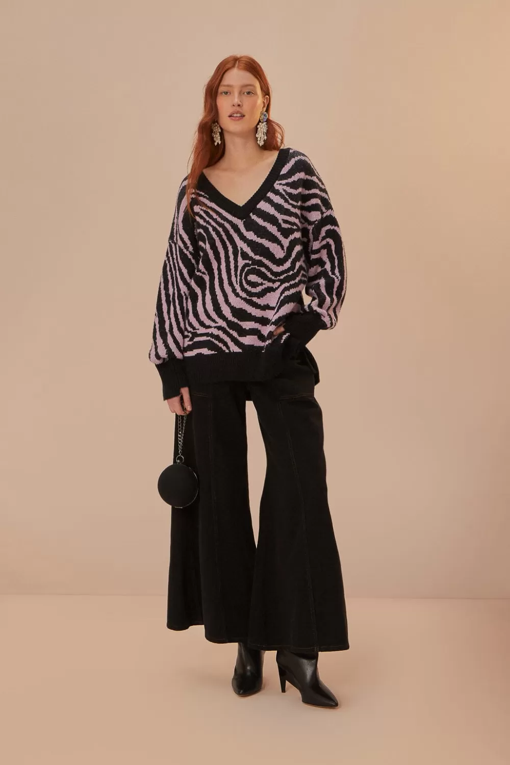Zebra Skin Knit Sweater | FARM Rio Shop