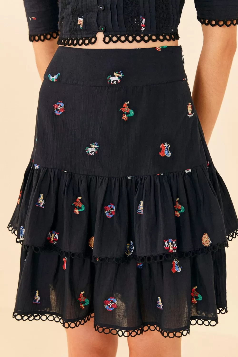 Zodiac Cross Stitch Mini Skirt | FARM Rio Store